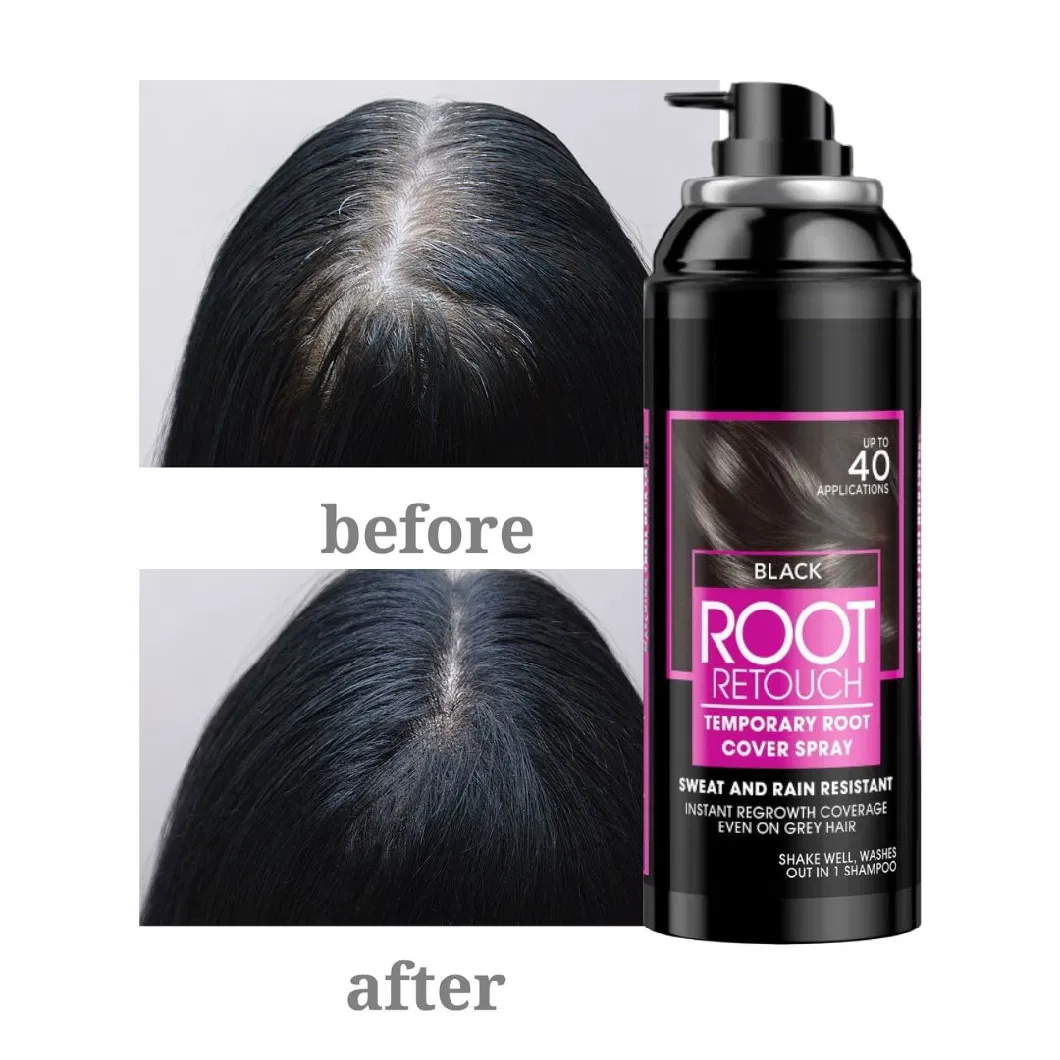 Factory Wholesale Hair Root Touch-up Color Spray Instant Gray Coverage Root Retouch Spray