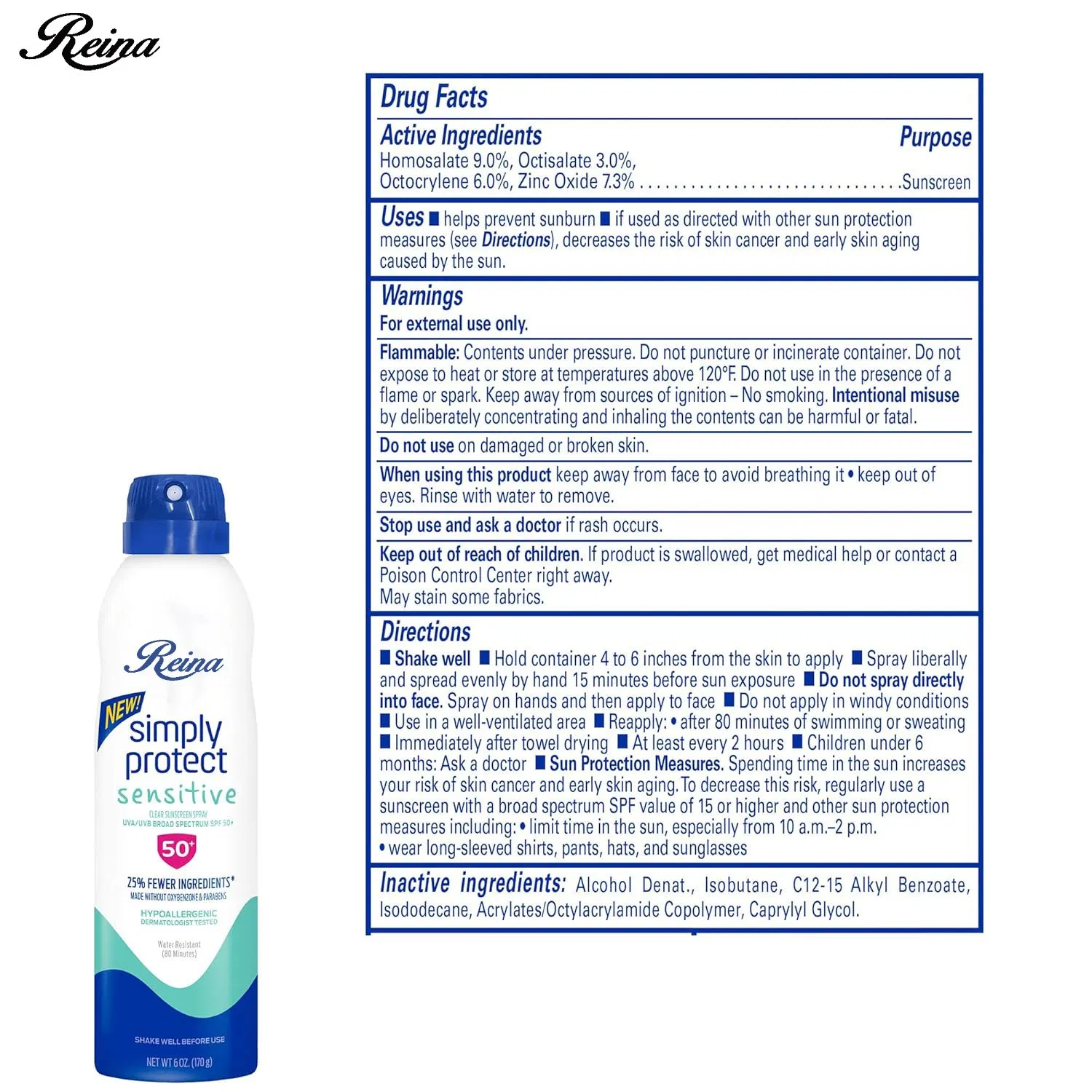 OEM 페이스 스킨 케어 선스크린 스프레이 SPF 50